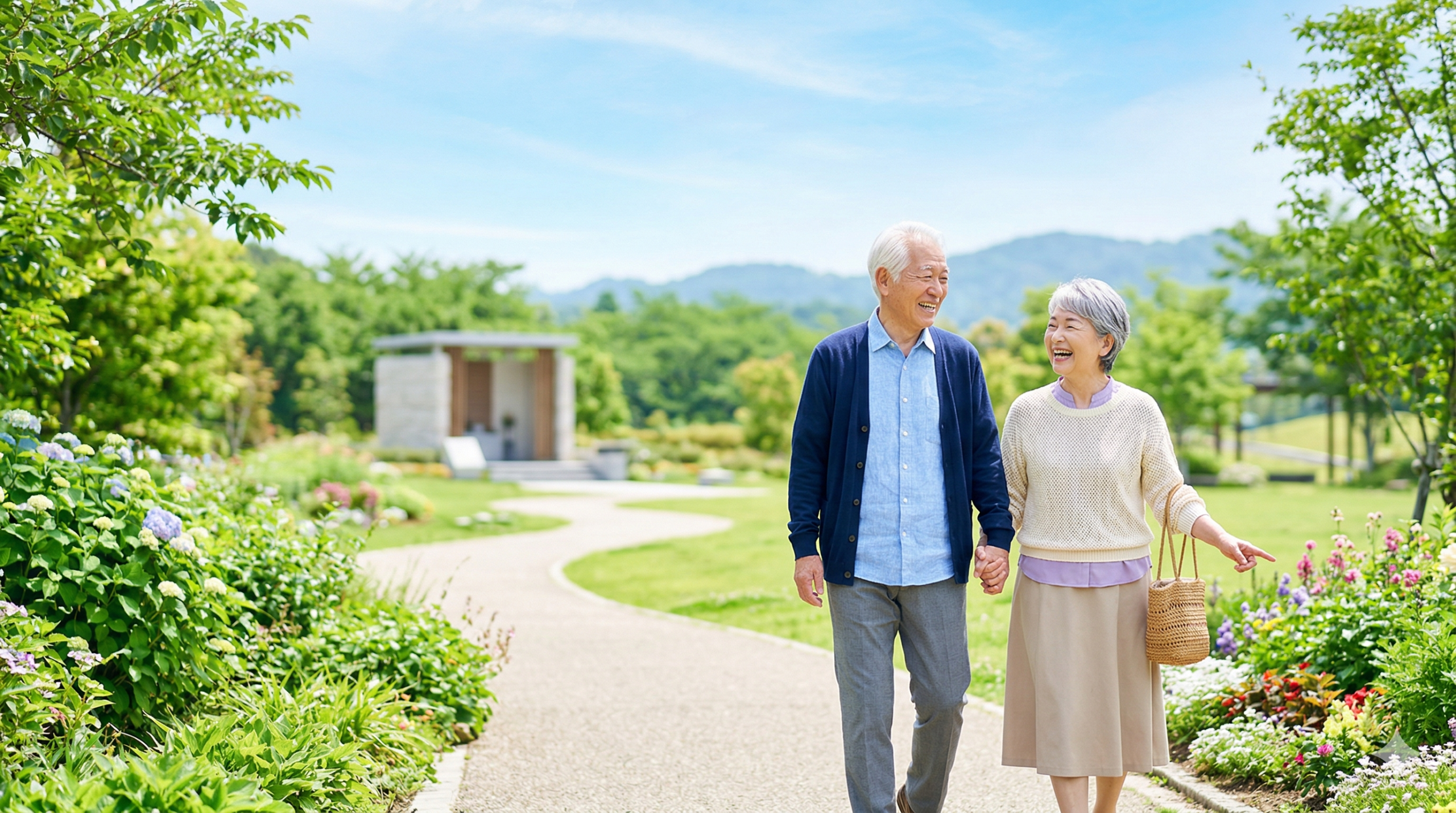 生前の準備を終え、穏やかに過ごすシーン