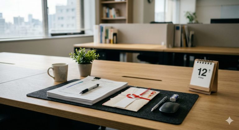 贈与と相続の書類が並ぶデスク・相続時精算課税制度の見直しを考えるイメージ