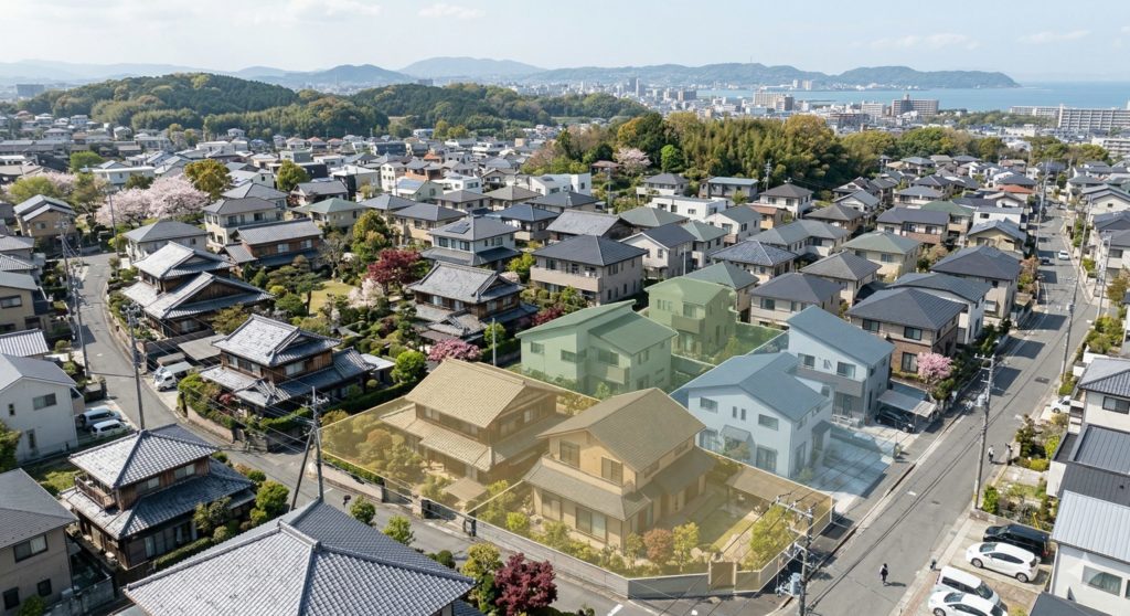 相続した戸建て不動産の売却か保有かを判断するレベル別フレームワークのイメージ